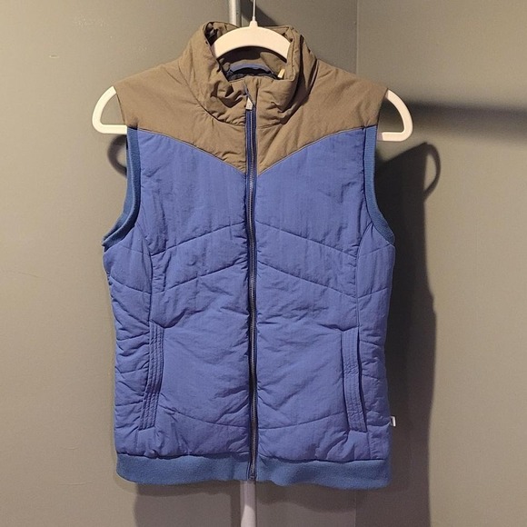 Toad&Co Jackets & Blazers - Toad&Co Poma Puffer Vest Colorblock Quilted, Women's Size S, Blue Khaki Green